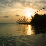 Cochin sunset and china fishing net